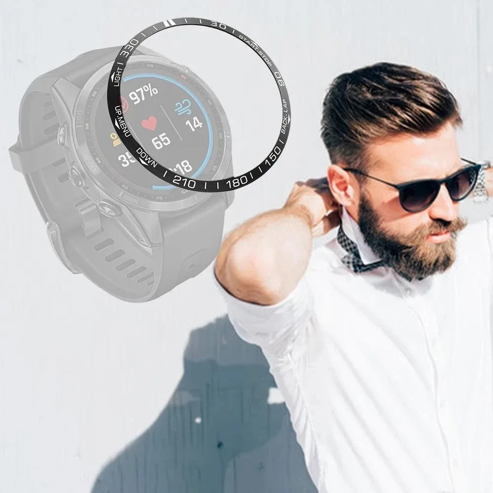 Lunette de protection métallique pour Garmin Fenix 7, 7S, 7X, Tactix et Epix Pro slide 5