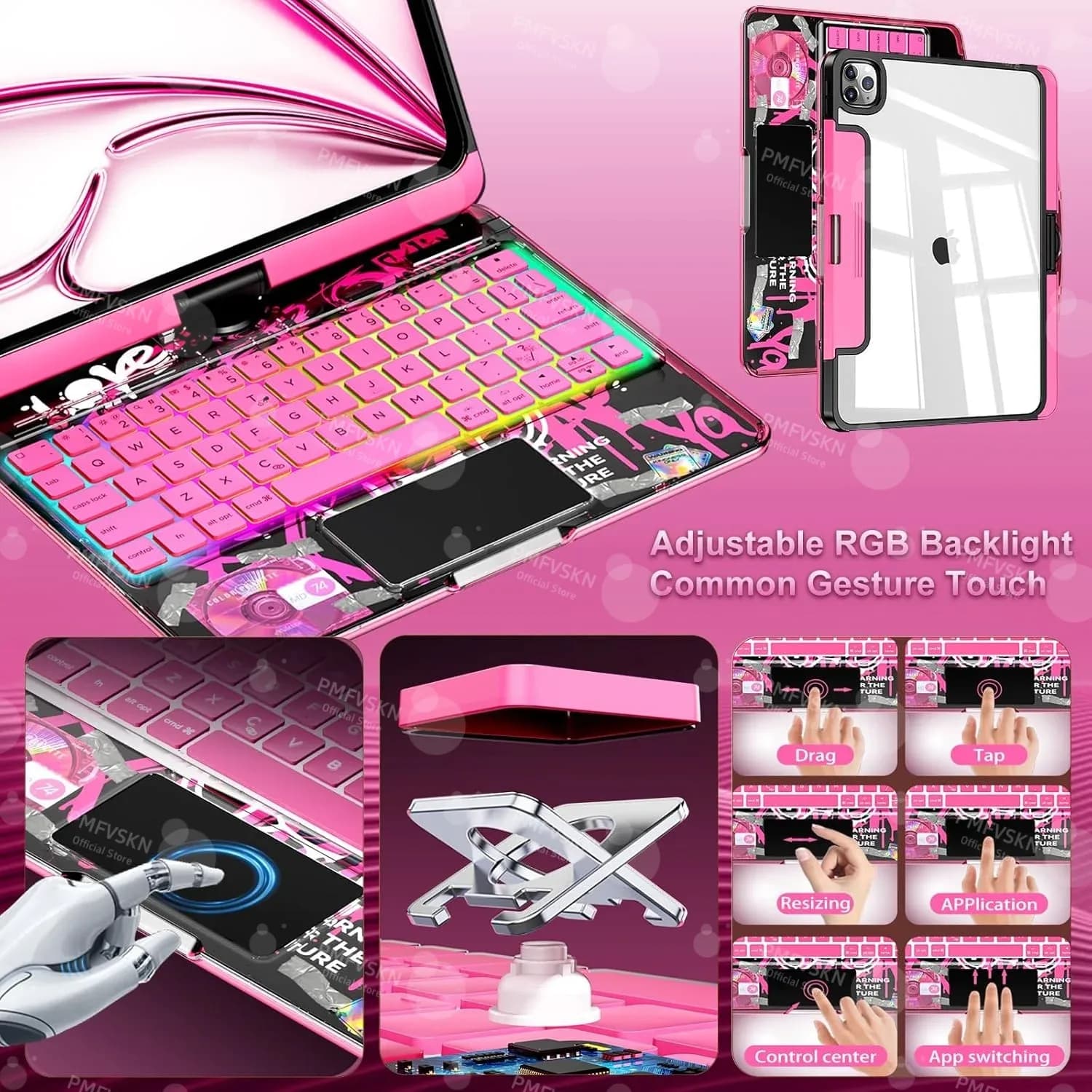 Étui Magic Keyboard rotatif 360° pour iPad Pro (11", 12.9", 13") et iPad Air (4e à 7e génération) slide 3