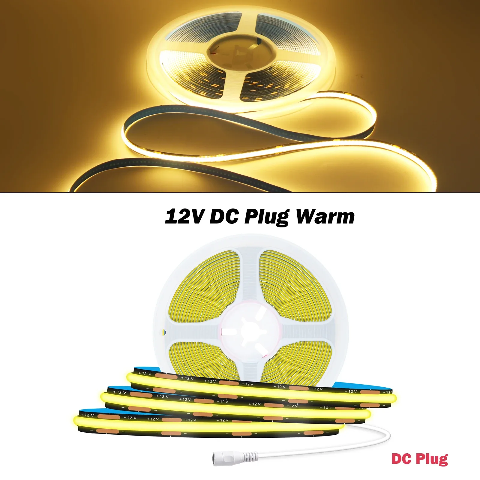 Ruban LED COB Noir 8mm, 12V/24V, 320 LED/m, IRC 90+, Éclairage Uniforme, 1m à 20m slide 13