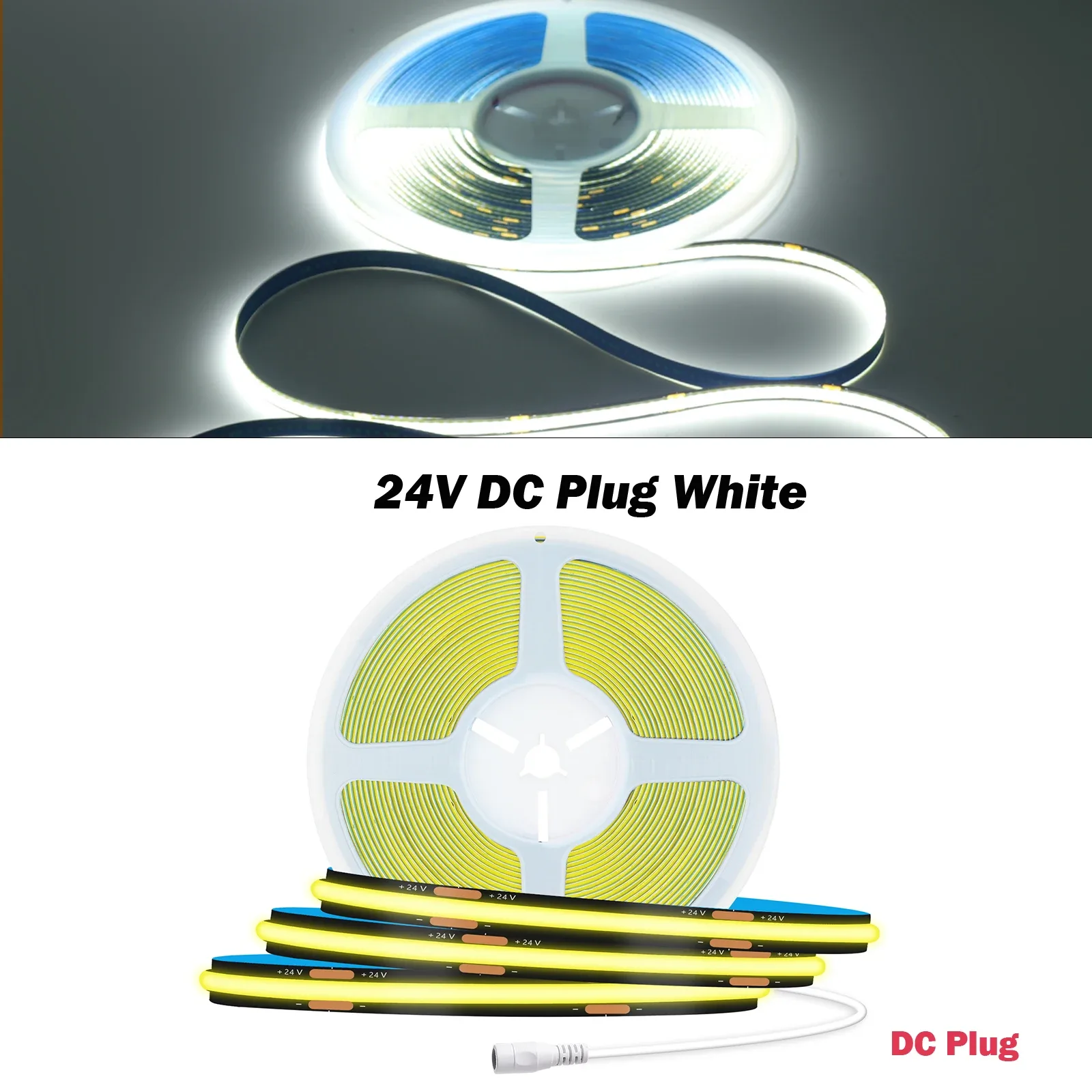 Ruban LED COB Noir 8mm, 12V/24V, 320 LED/m, IRC 90+, Éclairage Uniforme, 1m à 20m slide 18