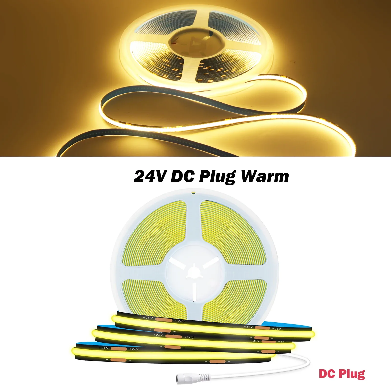 Ruban LED COB Noir 8mm, 12V/24V, 320 LED/m, IRC 90+, Éclairage Uniforme, 1m à 20m slide 17