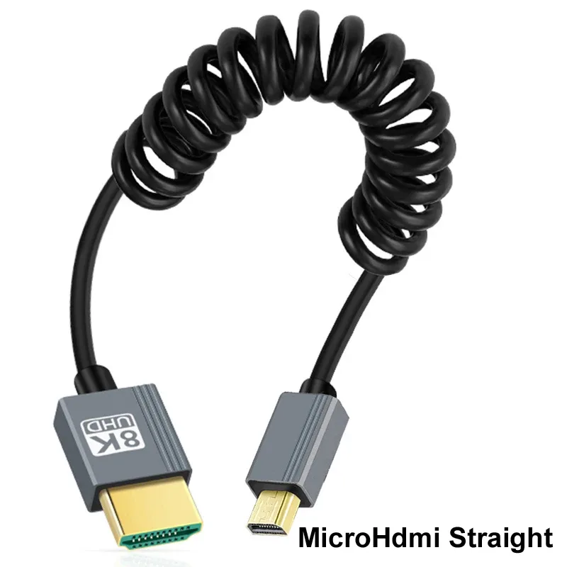 Câble Micro HDMI 2.1 Haute Vitesse (8K@60Hz, 4K@120Hz) - Spirale Flexible 1m slide 4