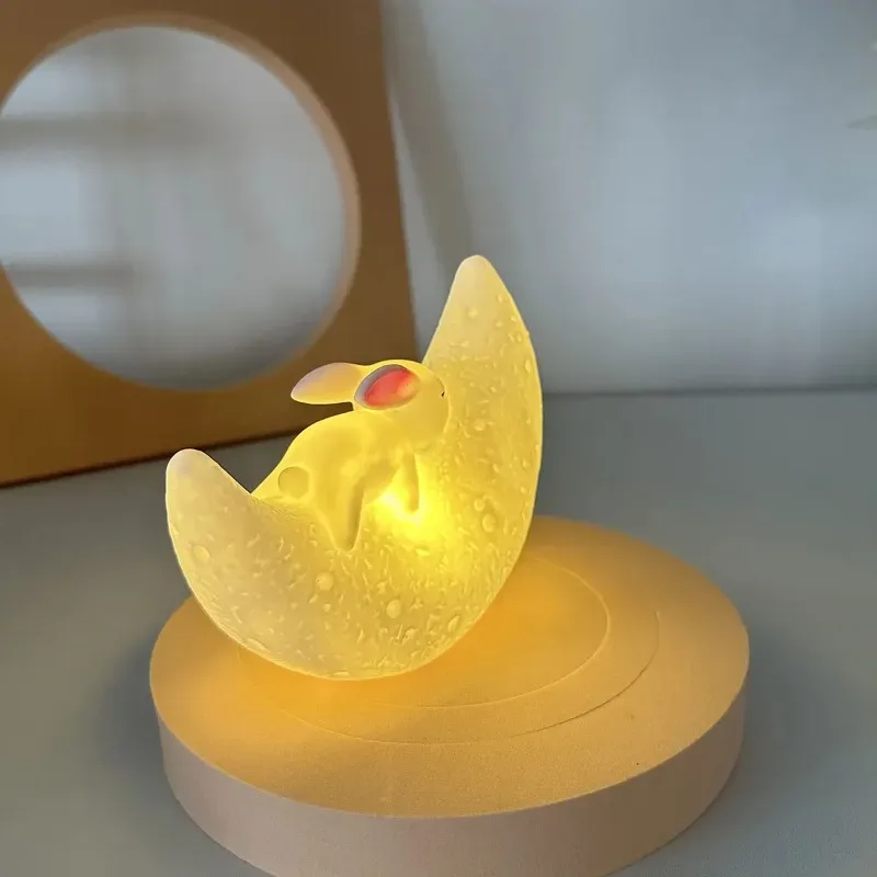 Veilleuse Créative Lapin sur la Lune - Image 1