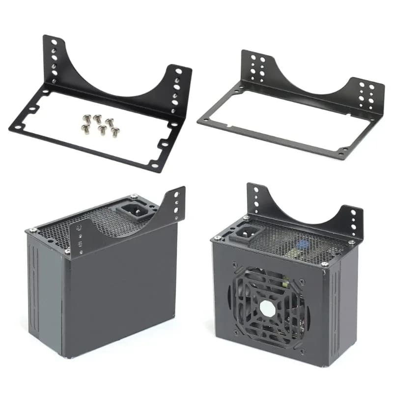 Support d'alimentation SFX en métal avec emplacement pour ventilateur 12cm/14cm - Image 1