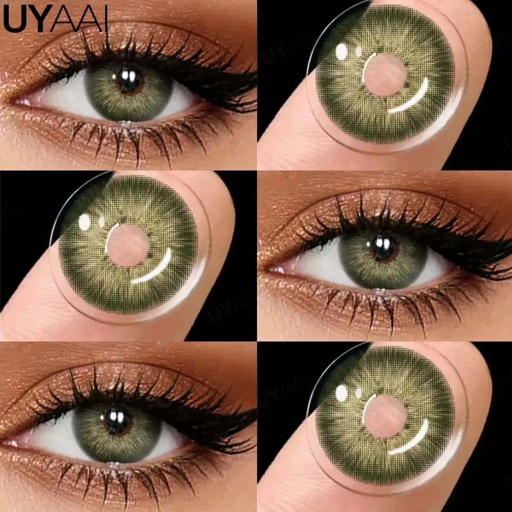 Lentilles de contact colorées UYAAI - Siri Green & Pattaya Green slide 2