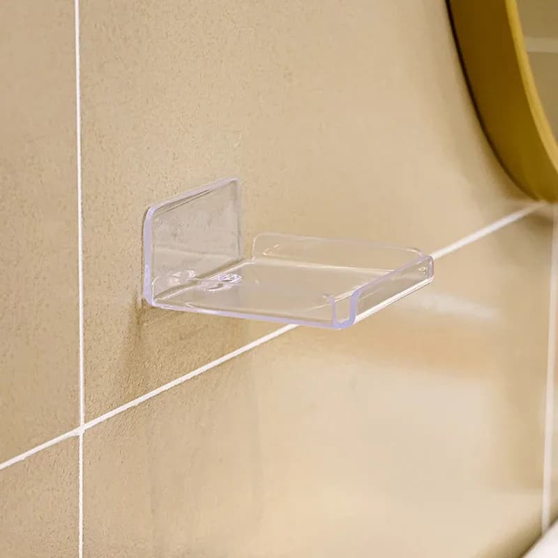 Étagère murale en acrylique transparent, support de rangement adhésif pour caméra et décoration - Image 2