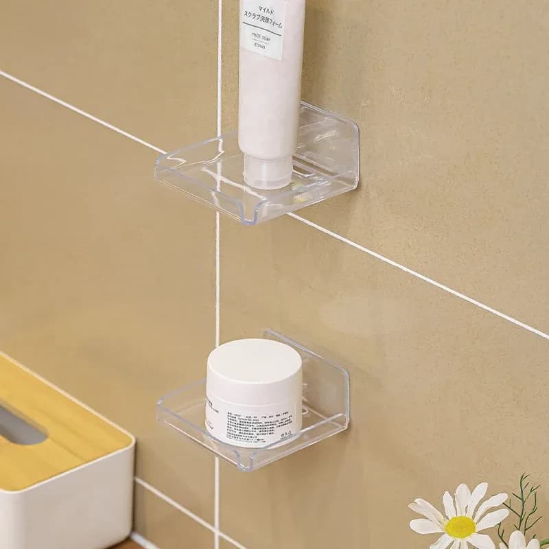 Étagère murale en acrylique transparent, support de rangement adhésif pour caméra et décoration - Image 4