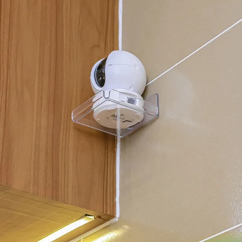 Étagère murale en acrylique transparent, support de rangement adhésif pour caméra et décoration