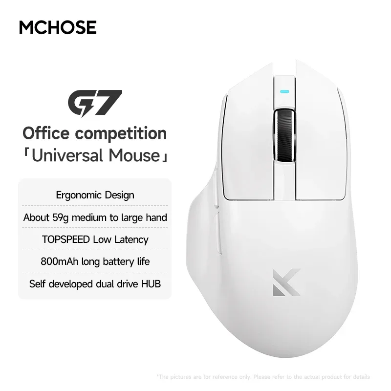 Souris Gaming Tri-mode MCHOSE G7 MAX - PAW3395, 26000 DPI, Ergonomique et Légère slide 11