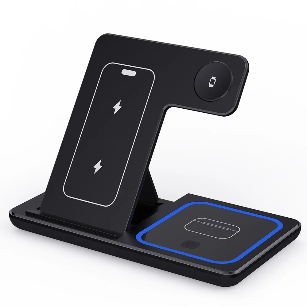 Station de charge sans fil pliable 3-en-1 30W pour iPhone, Apple Watch et AirPods slide 7