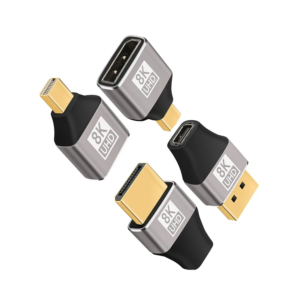 Adaptateur Mini DisplayPort vers DisplayPort 8K 60Hz (DP 1.4) - Bidirectionnel - Image 1