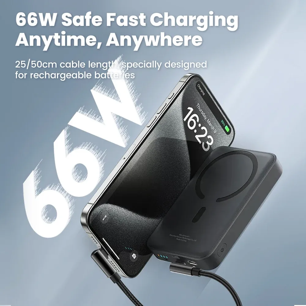 Câble USB-C court coudé, charge rapide 66W et transfert de données - Image 3