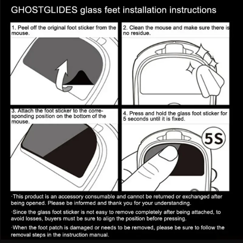 Patins de souris en verre pour Logitech G Pro X Superlight 2 - Image 6