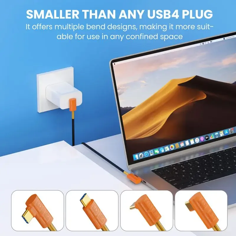 Câble USB4 Type-C vers USB-C en silicone souple - 40 Gbps, PD 240W, Vidéo 8K - Image 6