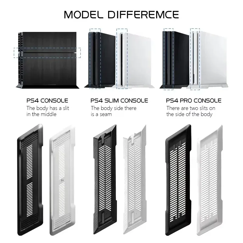 Support vertical de refroidissement antidérapant DATA FROG pour PS4, PS4 Pro et PS4 Slim slide 4