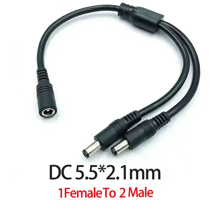 Câble répartiteur d'alimentation DC 5,5 x 2,1 mm (1 femelle vers 2 mâles), 18AWG slide 7