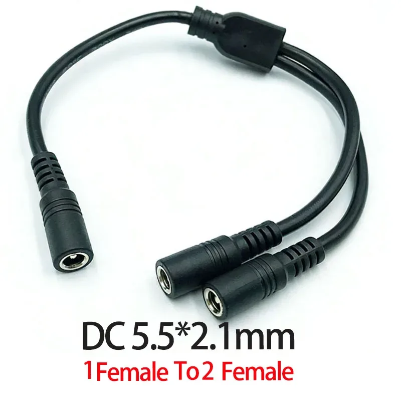 Câble répartiteur d'alimentation DC 5,5 x 2,1 mm (1 femelle vers 2 mâles), 18AWG slide 10