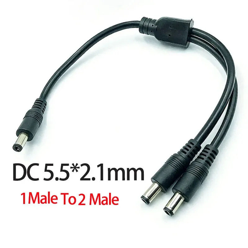 Câble répartiteur d'alimentation DC 5,5 x 2,1 mm (1 femelle vers 2 mâles), 18AWG slide 11