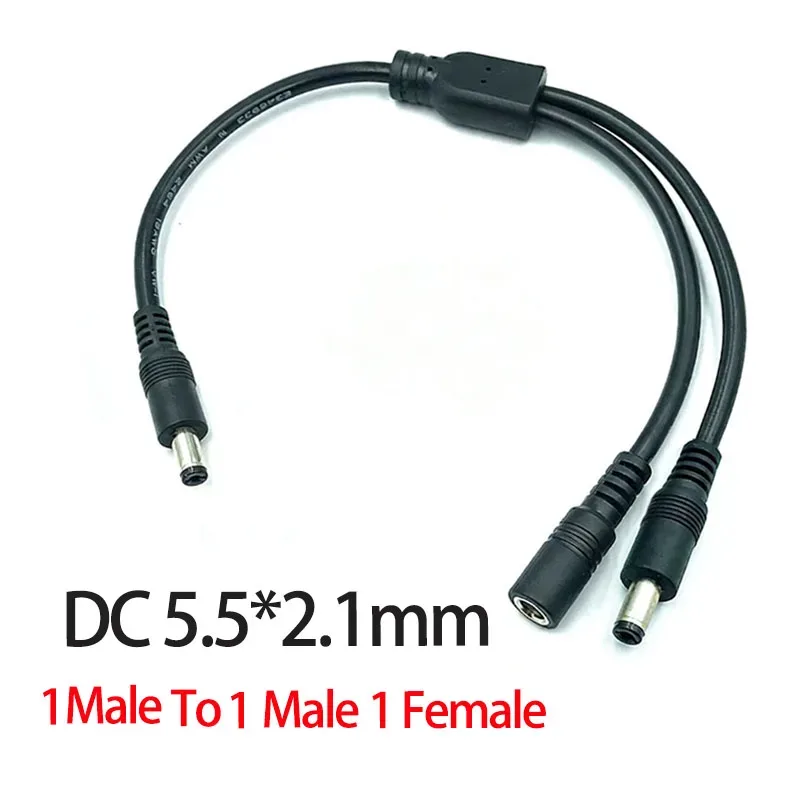Câble répartiteur d'alimentation DC 5,5 x 2,1 mm (1 femelle vers 2 mâles), 18AWG slide 9