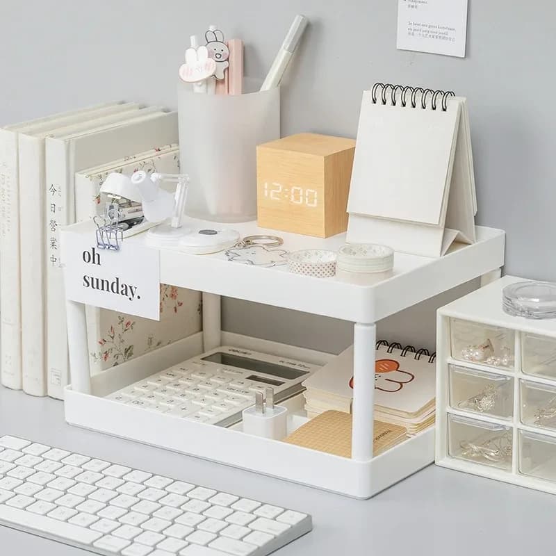 Organisateur de bureau à deux niveaux slide 2