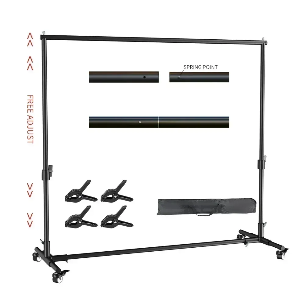 Kit de support d'arrière-plan pour studio photo slide 9