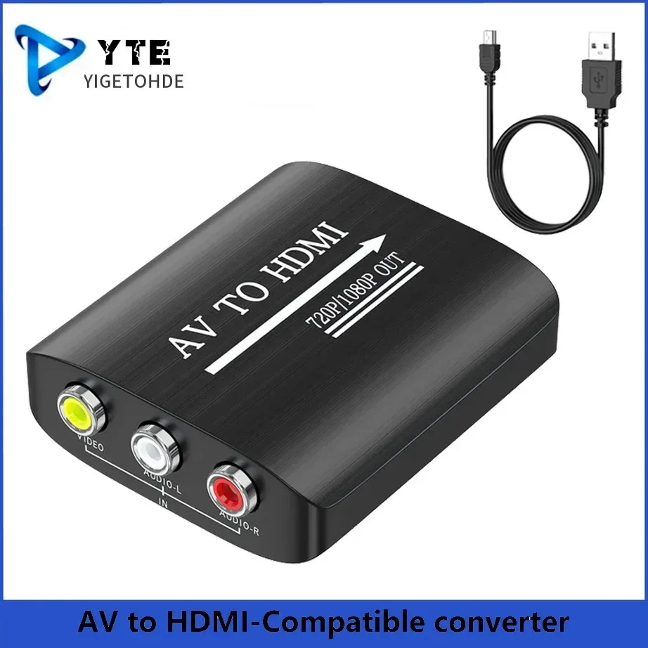 Convertisseur RCA AV vers HDMI - Adaptateur 1080p pour PS1/PS2/PS3, Xbox, Wii, N64 et Magnétoscope