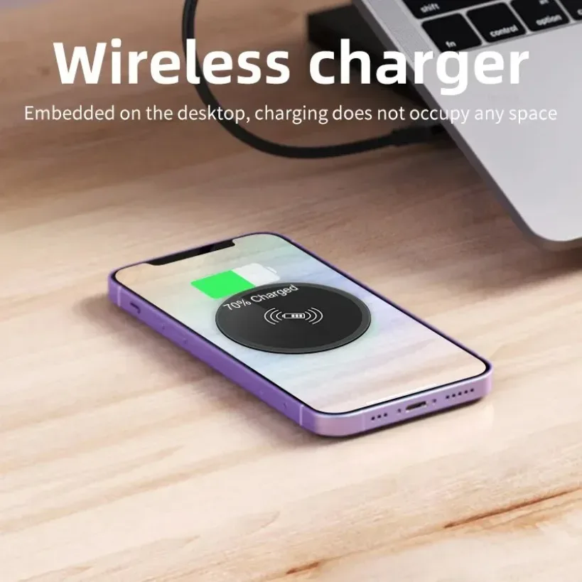 Chargeur sans fil encastrable pour bureau - Charge rapide - Image 2