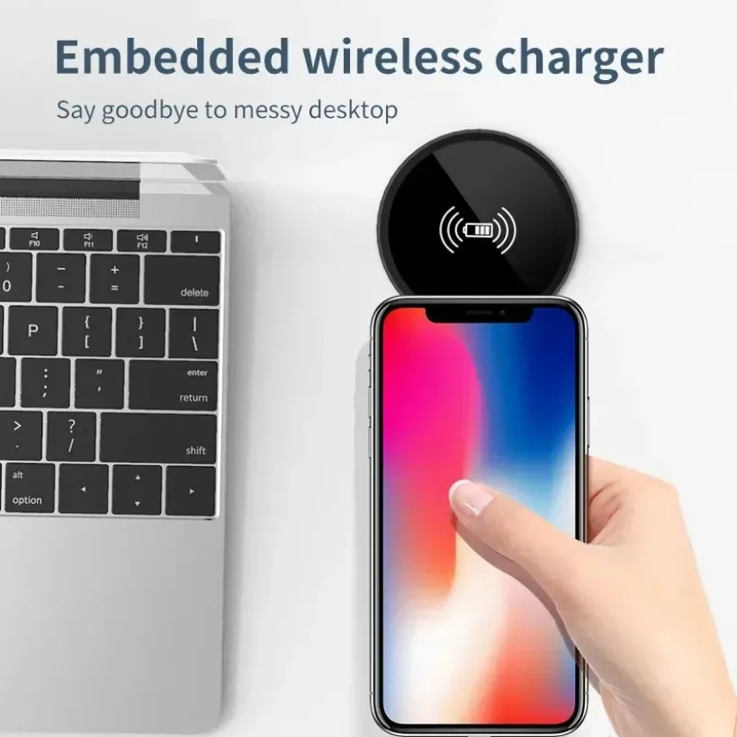 Chargeur sans fil encastrable pour bureau - Charge rapide - Image 5