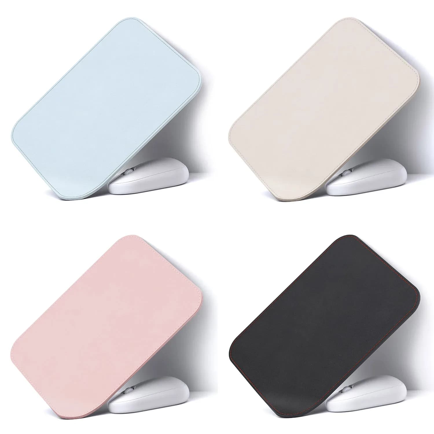 Petit tapis de souris en cuir PU imperméable et antidérapant