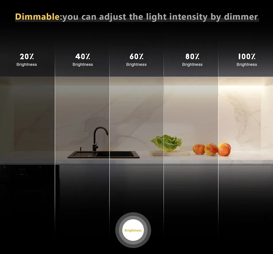 Ruban LED COB CCT 24V (2700K-6500K) - 608 LEDs/m - Flexible et Dimmable - Image 5