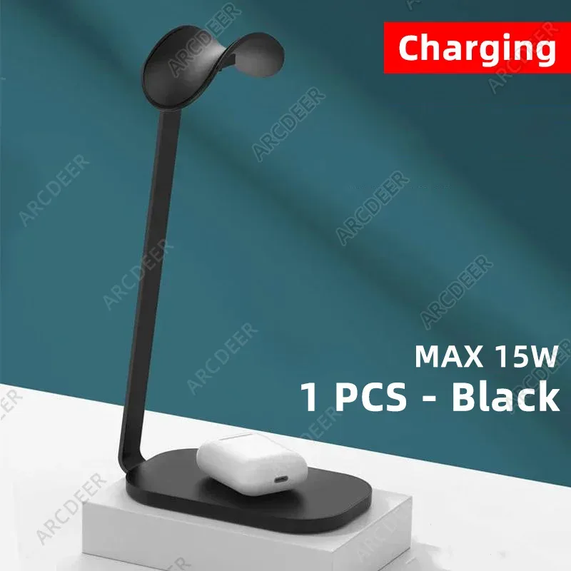 Support de casque universel en aluminium avec chargeur sans fil slide 16