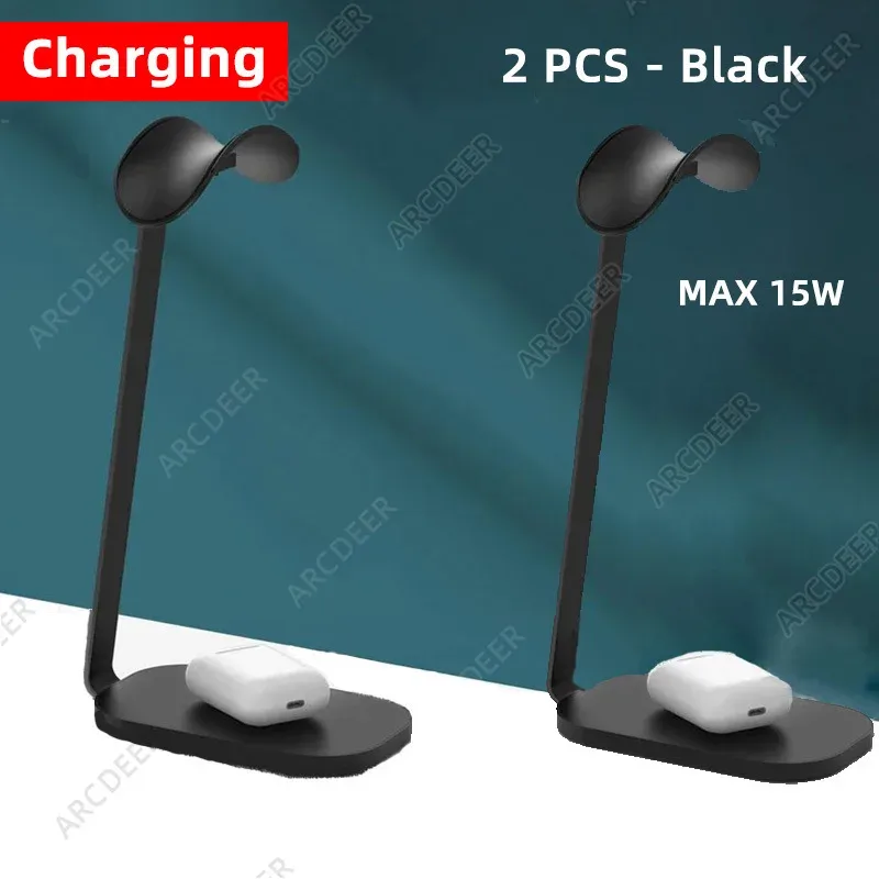 Support de casque universel en aluminium avec chargeur sans fil slide 15