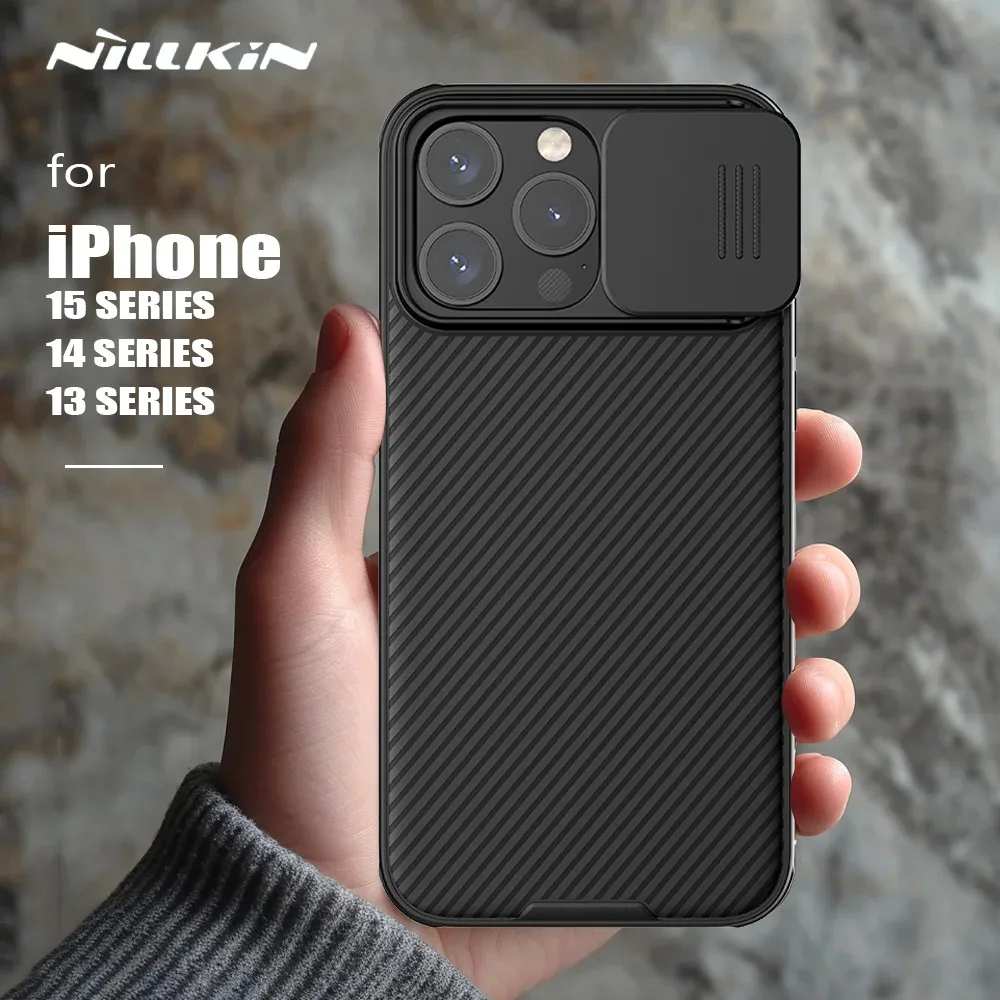 Coque Nillkin CamShield Frosted Shield avec protection d'appareil photo pour iPhone 15, 14, 13 Pro Max, Pro et Plus - Image 1