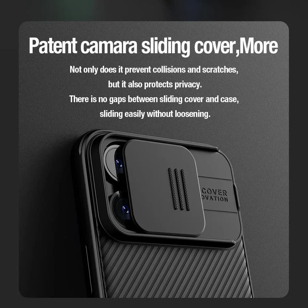 Coque Nillkin CamShield Frosted Shield avec protection d'appareil photo pour iPhone 15, 14, 13 Pro Max, Pro et Plus - Image 3