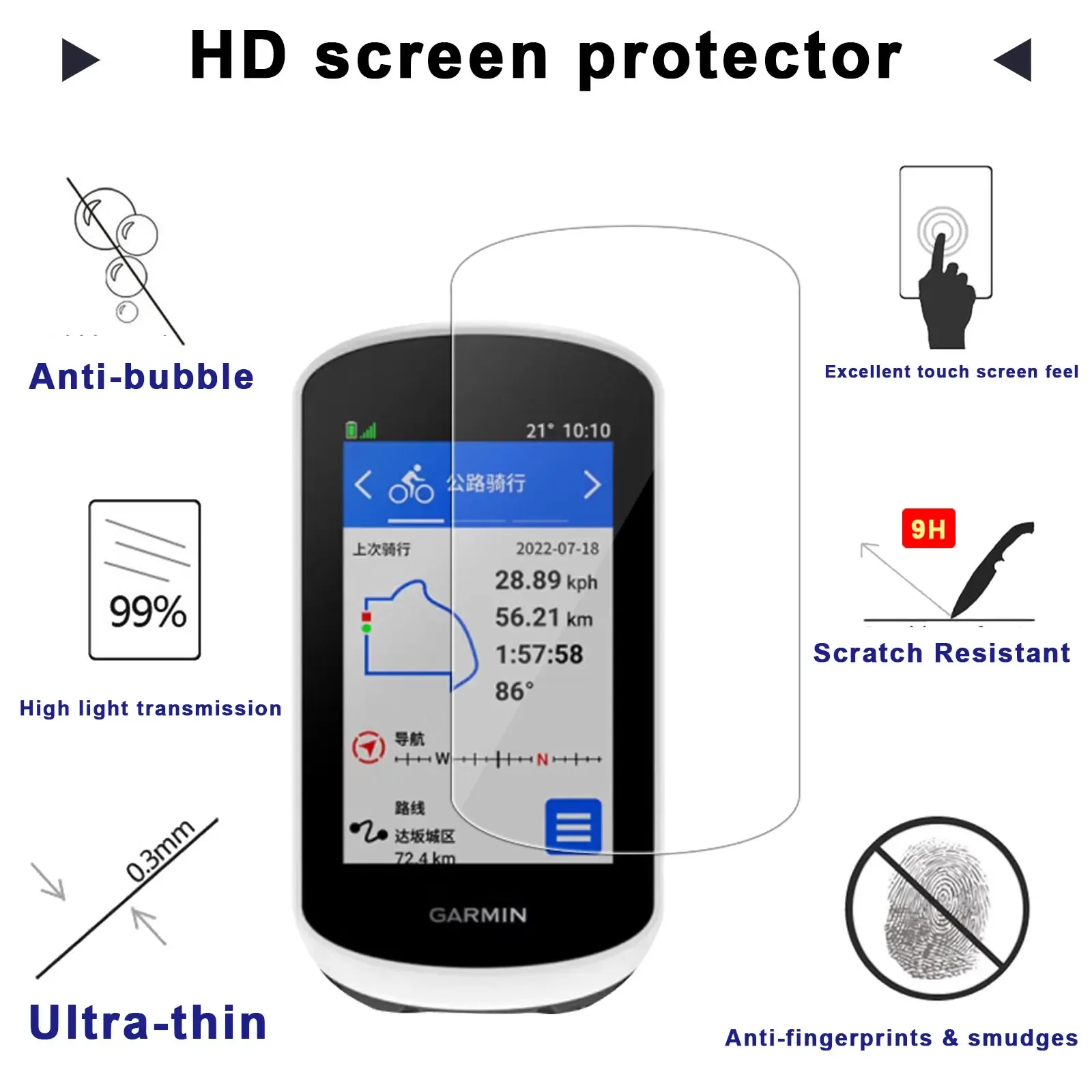 Coque en Silicone et 2 Protections d'Écran en Verre Trempé pour Garmin Explore 2 slide 5