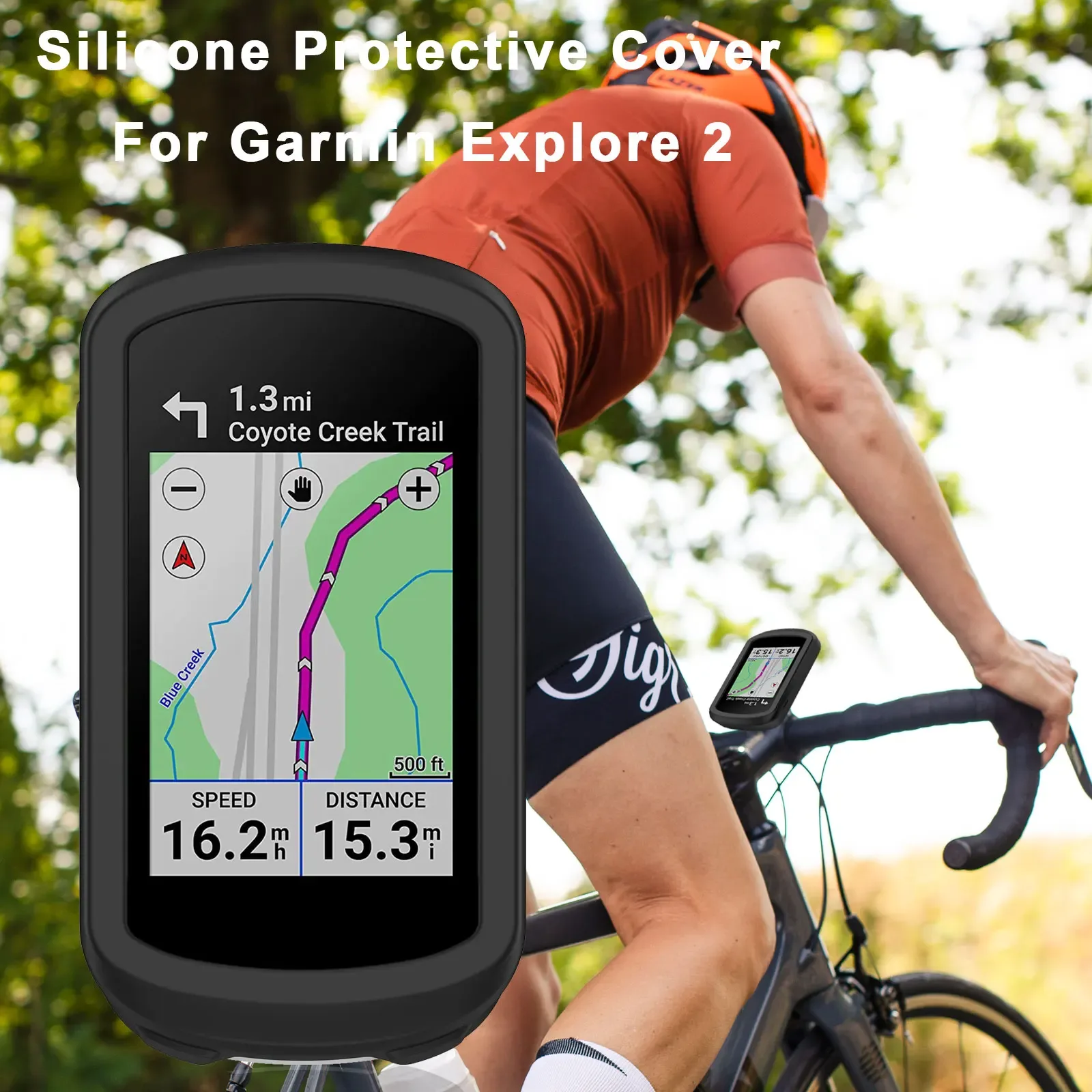 Coque en Silicone et 2 Protections d'Écran en Verre Trempé pour Garmin Explore 2 slide 6