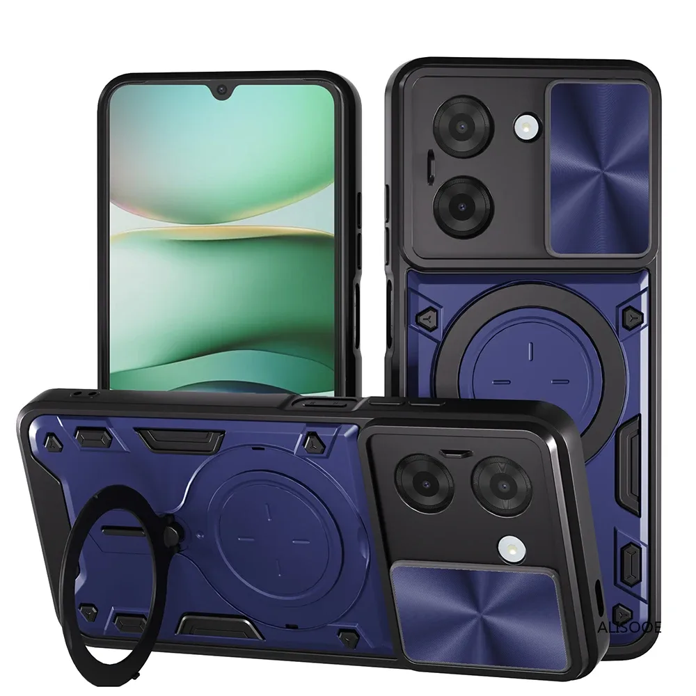 Coque antichoc pour Xiaomi Redmi A5 4G (Version européenne) avec protection caméra coulissante et anneau magnétique slide 12