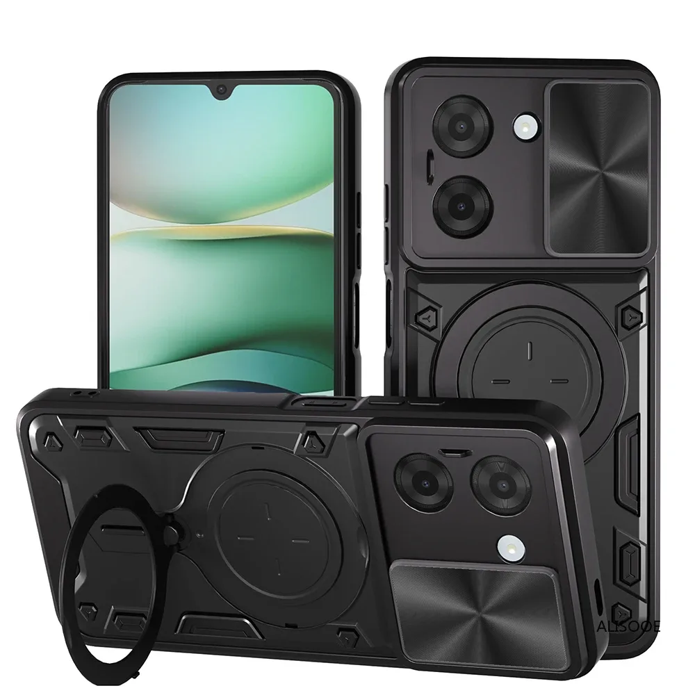 Coque antichoc pour Xiaomi Redmi A5 4G (Version européenne) avec protection caméra coulissante et anneau magnétique slide 10