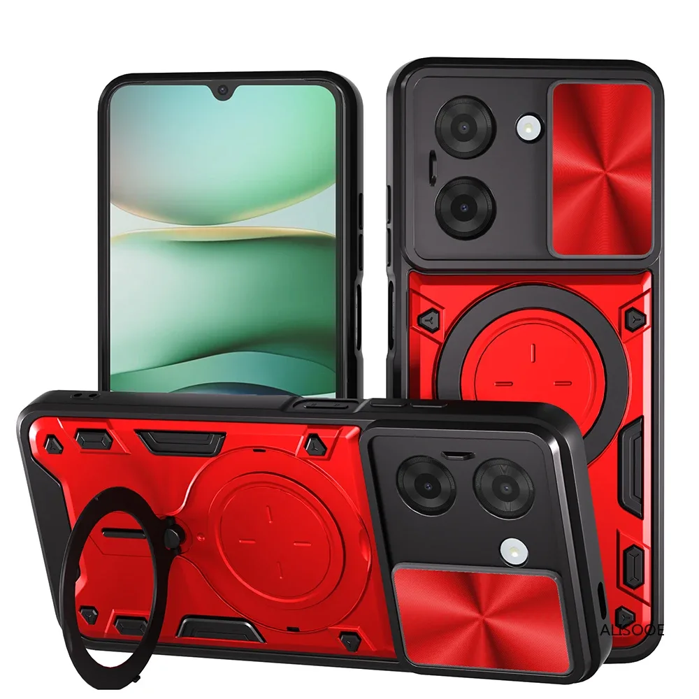 Coque antichoc pour Xiaomi Redmi A5 4G (Version européenne) avec protection caméra coulissante et anneau magnétique slide 8