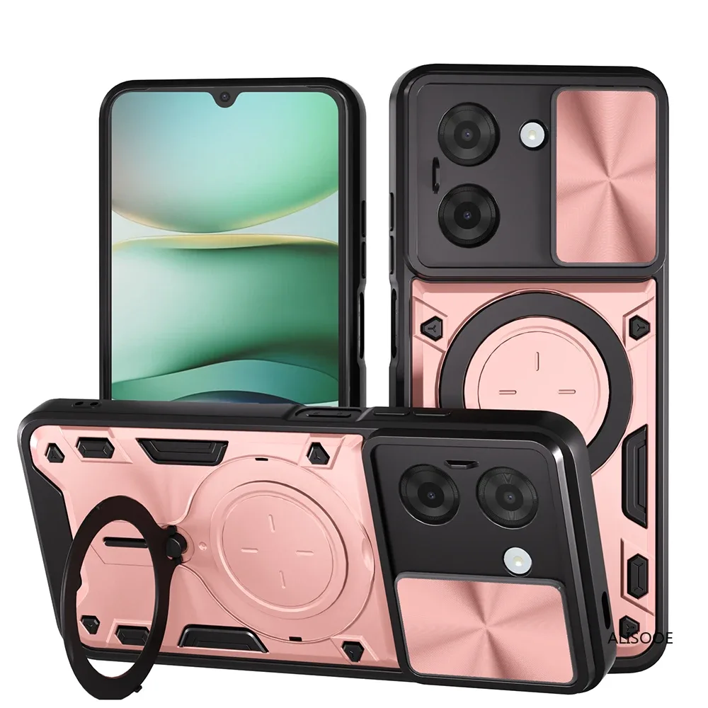 Coque antichoc pour Xiaomi Redmi A5 4G (Version européenne) avec protection caméra coulissante et anneau magnétique slide 9