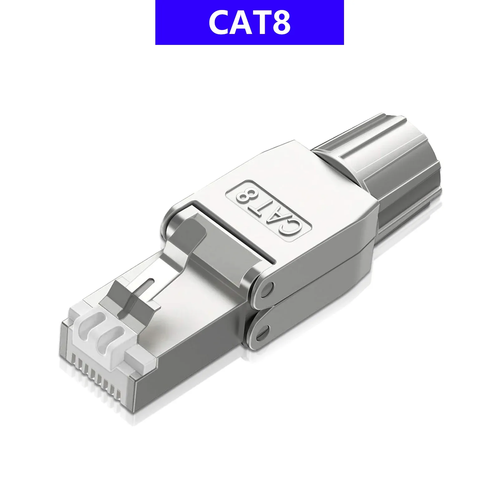 Connecteur RJ45 ZoeRax Cat8/Cat7/Cat6A, Prise de Terminaison Métallique sans Outil (22-24 AWG) slide 7