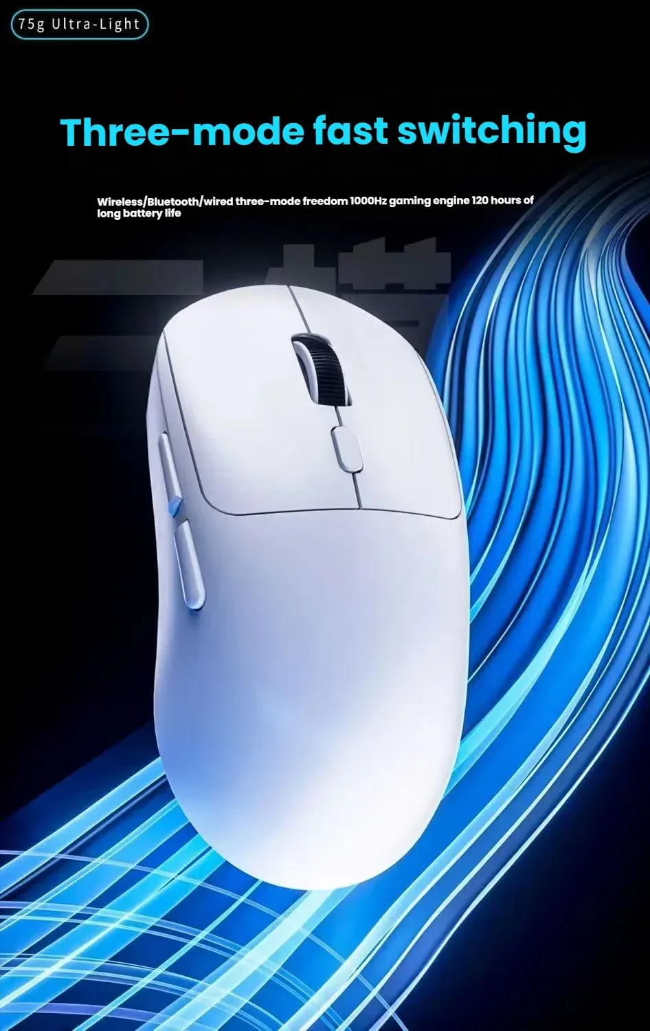 Souris gaming sans fil M348 - Bluetooth & 2,4 GHz - 6400 DPI - Batterie longue durée - Image 3