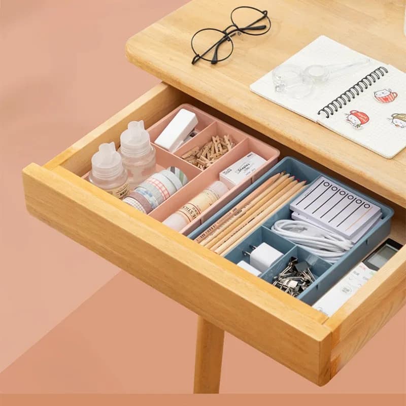 Organisateur de Rangement Empilable Multi-Compartiments pour Bureau et Maquillage - Image 5