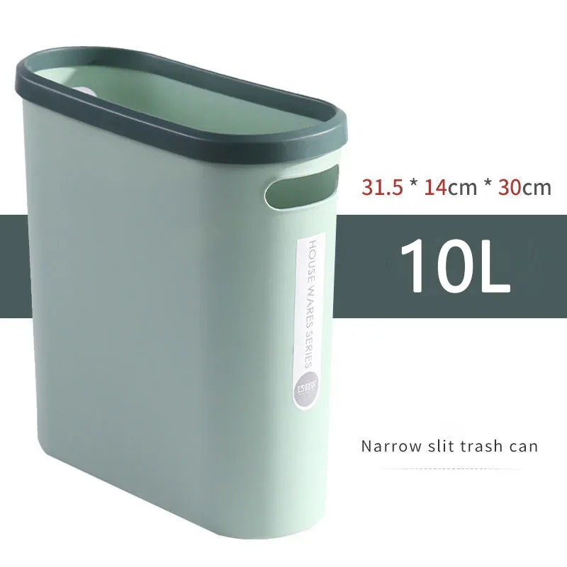 Poubelle étroite en bois de noyer au design scandinave slide 15