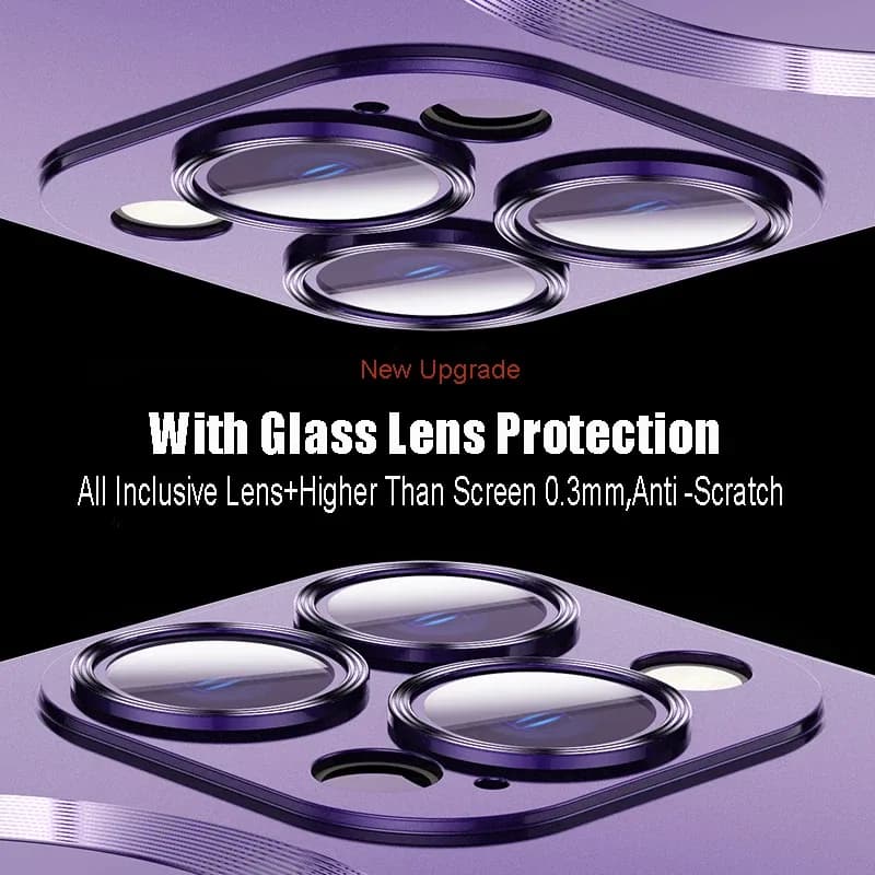 Coque MagSafe avec protection d'objectif en verre pour iPhone 11, 12, 13, 14, 15, 16 Pro Max - Image 4