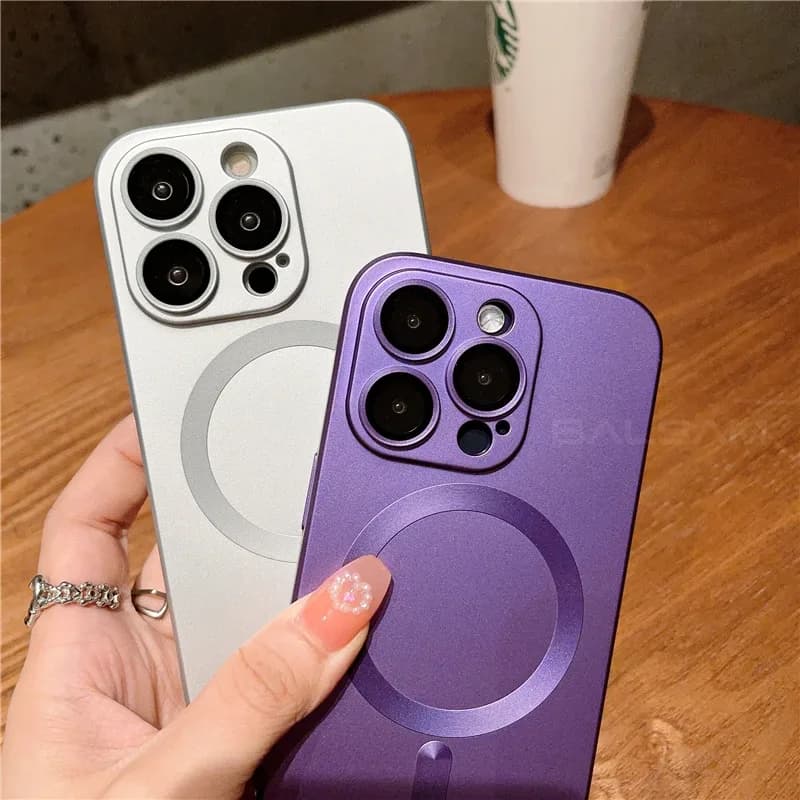 Coque MagSafe avec protection d'objectif en verre pour iPhone 11, 12, 13, 14, 15, 16 Pro Max - Image 6