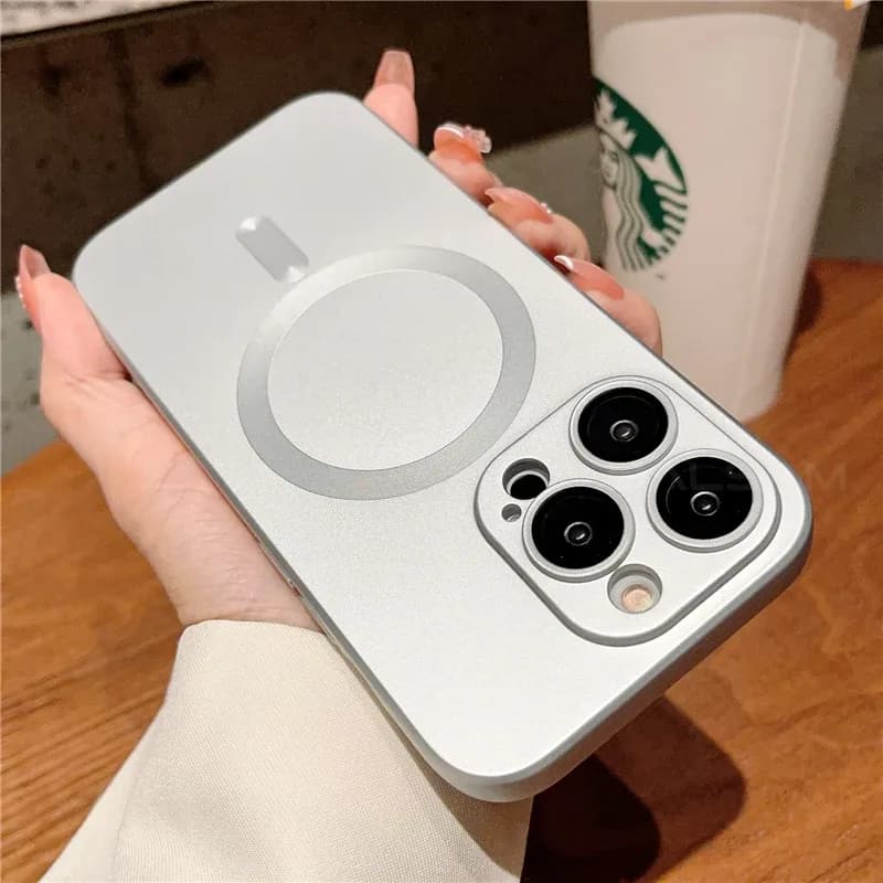 Coque MagSafe avec protection d'objectif en verre pour iPhone 11, 12, 13, 14, 15, 16 Pro Max slide 12