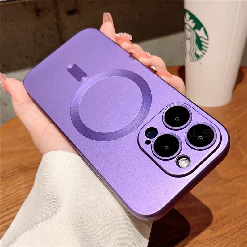 Coque MagSafe avec protection d'objectif en verre pour iPhone 11, 12, 13, 14, 15, 16 Pro Max slide 13