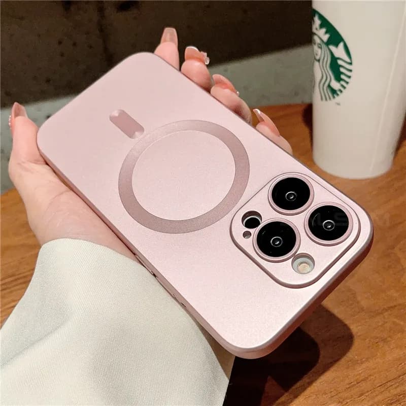 Coque MagSafe avec protection d'objectif en verre pour iPhone 11, 12, 13, 14, 15, 16 Pro Max slide 14