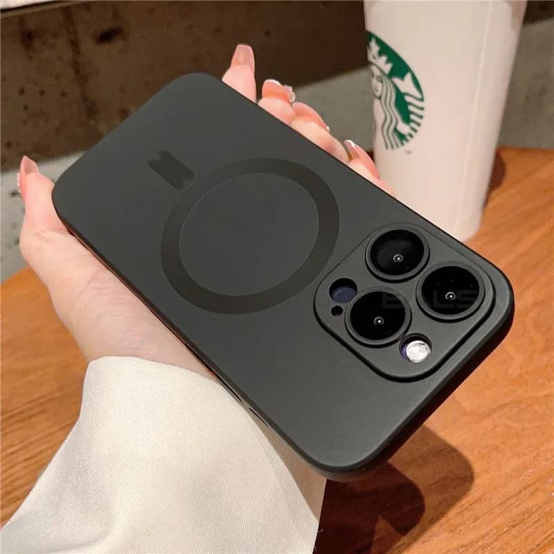 Coque MagSafe avec protection d'objectif en verre pour iPhone 11, 12, 13, 14, 15, 16 Pro Max slide 7